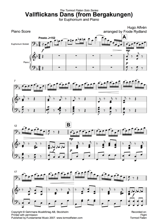 Vallflickans Dans Piano sample